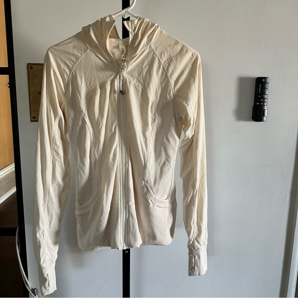 Lululemon Athletica Cream Hoodie reversible jacket size 6 - Picture 5 of 7